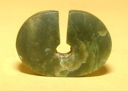 Ancient Green Jade Earring # 3 S.E. Asia - 1,200 BC