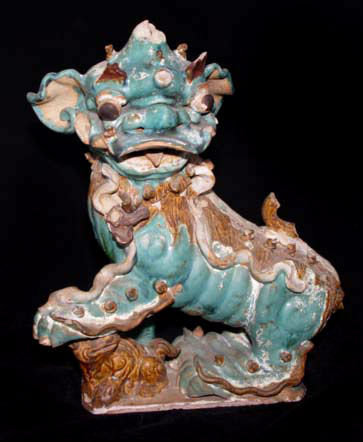Chinese Temple Foo Lioness Roof Tile Statue 16th Century