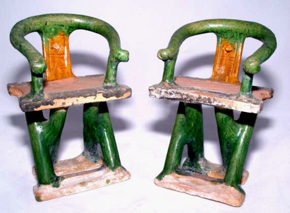 Chinese Ming Miniature Horseshoe Back Chairs-15th Century