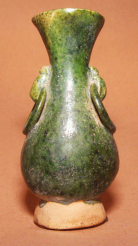 Chinese Miniature Green Glazed Ming Vase #2 - 15th C.