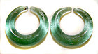 Pair of Ancient Glass Earrings - S.E. Asia 100 BC