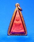 Thai Terracotta Buddha Amulet in Golden Case