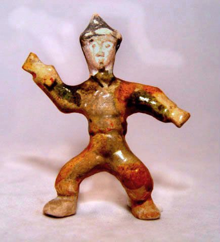 Chinese Tang Sancai Glazed Young Man - 618 - 907AD