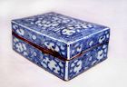 Chinese Blue & White Chop Ink Box - Qing