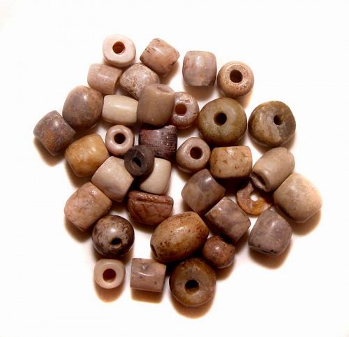 Ancient Chinese Carved Stone Beads Over 2500 years old