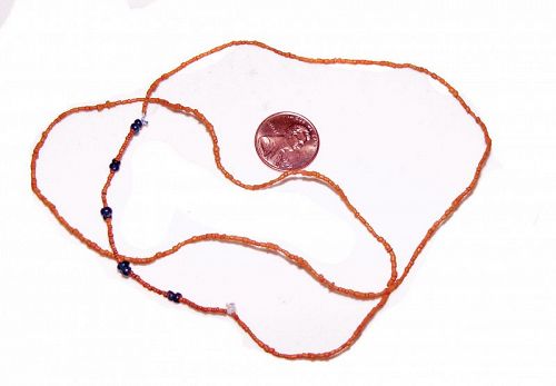 Ancient Micro Ceramic and Glass Bead Necklace 200 - 400 BC