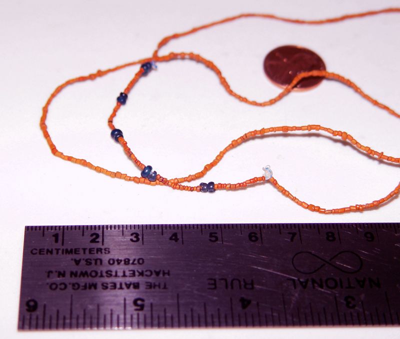 Ancient Micro Ceramic and Glass Bead Necklace 200 - 400 BC