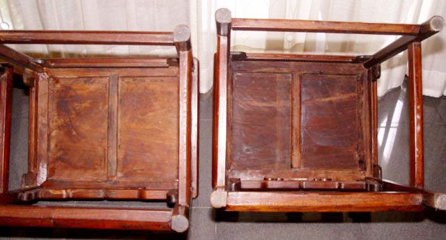 Set of Four Chinese Blackwood Hungmu Lady's Side Chairs - Qing