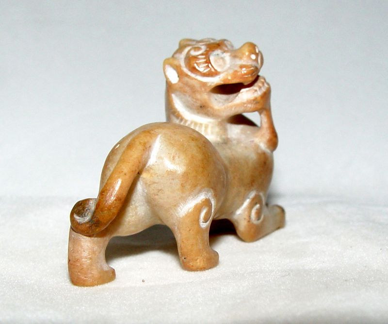 Han Jade Carving of a Chimera, Bixie Animal
