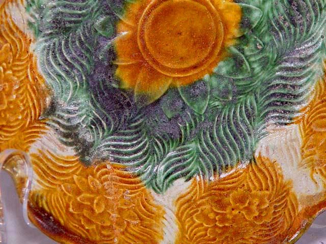 Chinese Liao Amber &amp; Green Glazed Plate - 907 - 1125AD