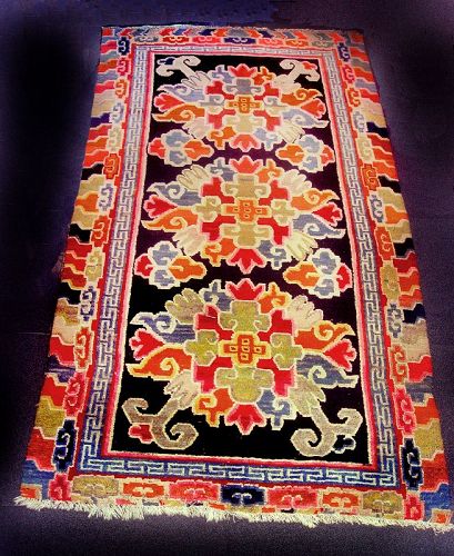 Tibetan Temple Carpet - 19th Century