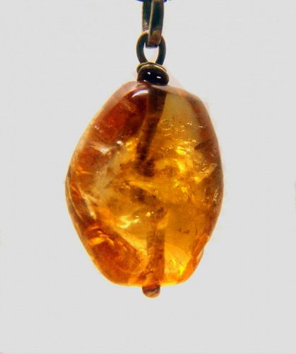 Yellow Gemstone Pendant Necklace Pyu Dynasty 500 AD.