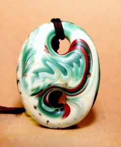 Rare Han Chinese Glass  Pendant -  206BC- 220AD