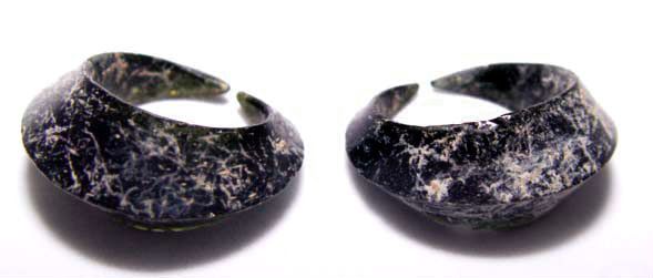 Pair of Ancient Glass Earrings - Cambodia 100 BC