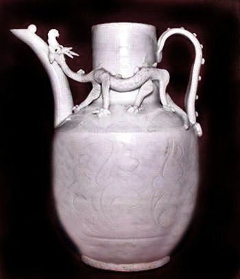 Rare Chinese Qingbai Song Ewer with Two Dragons 960 -1126 AD