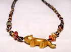 Gold Tiger Necklace with Assorted Pyu Beads 100 - 500AD