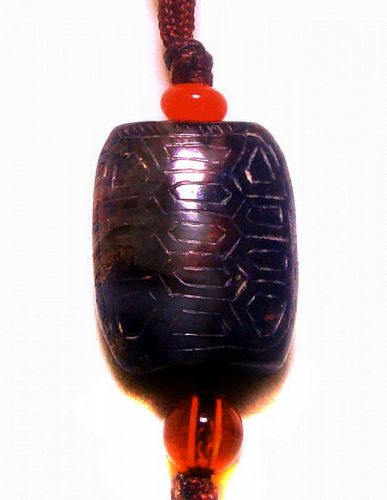 Chinese Stylized Han Jade Turtle Pendant  - 25 -220 AD