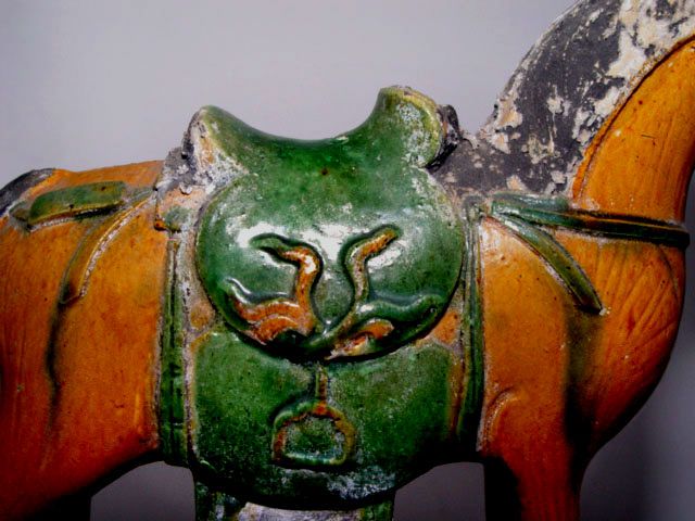 Chinese Sancai Glazed Ming Horse w/Saddle - 15th Century