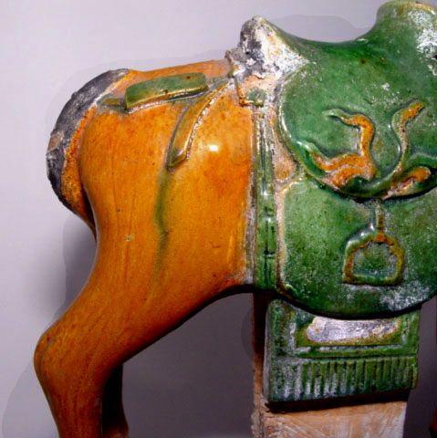 Chinese Sancai Glazed Ming Horse w/Saddle - 15th Century