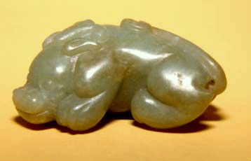 Chinese Jade Recumbent Mythical Animal