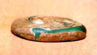 Rare Chinese Han Glass Bead Pendant  - 206BC-220AD