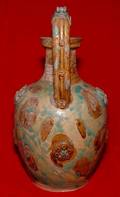 Tang Dragon Handle Stoneware Vase