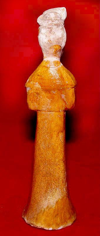 Chinese Tang Amber Glazed Court Lady - 618-907