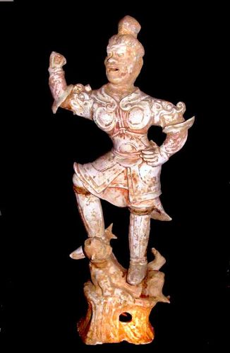 Large Chinese Tang Tomb Guardian Warrior  618 - 907 AD