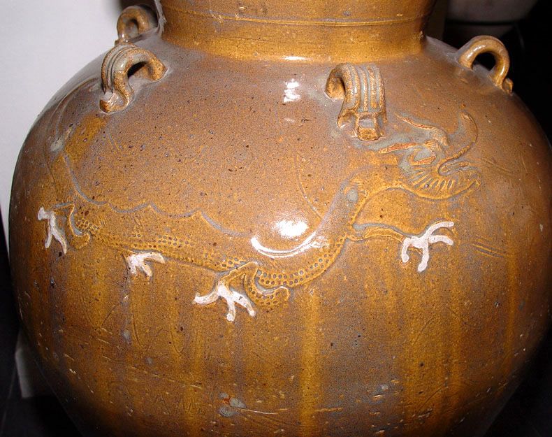 Chinese Two Dragon Martaban Jar - 18th Century