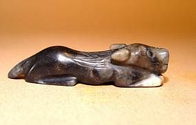 Chinese Jade Recumbent Dog - Qing Dynasty