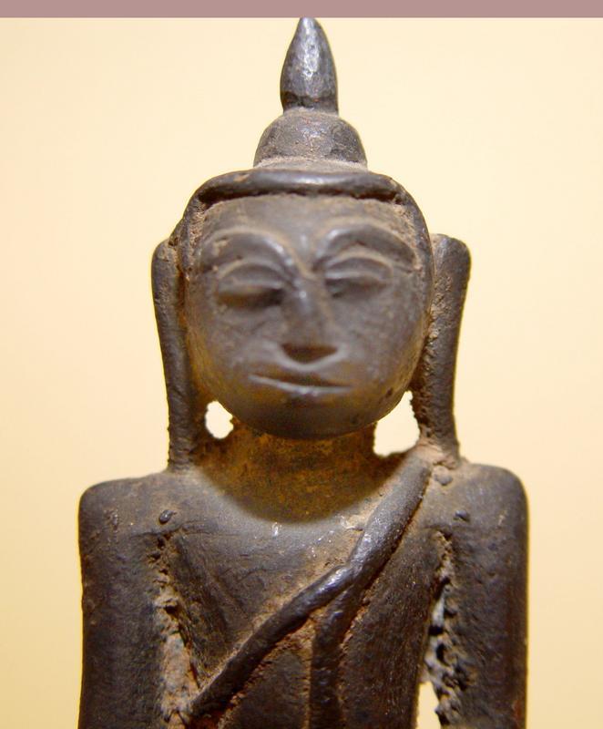 A Seated Burmese Bronze Buddha -  17th/18th Century