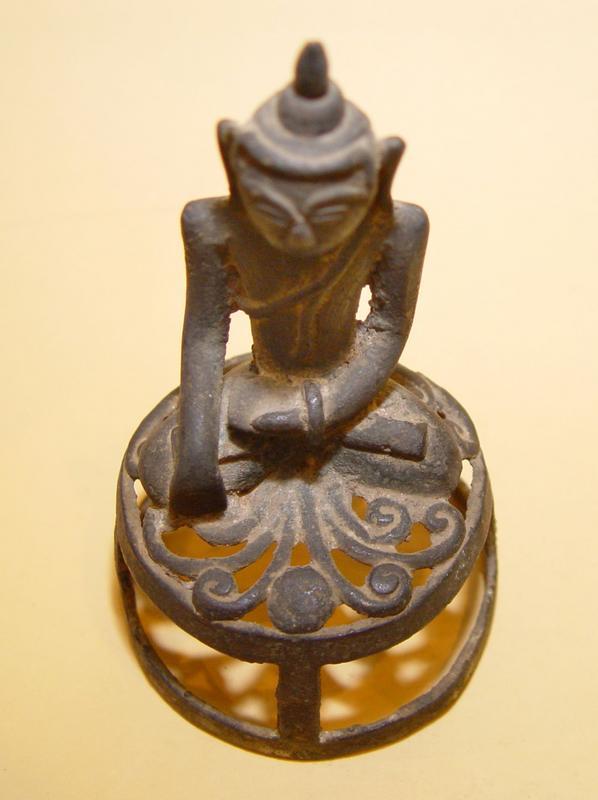 A Seated Burmese Bronze Buddha -  17th/18th Century