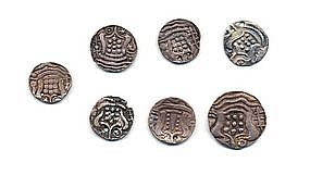 Pyu Silver Coins -  Set of Seven - 100 -500AD