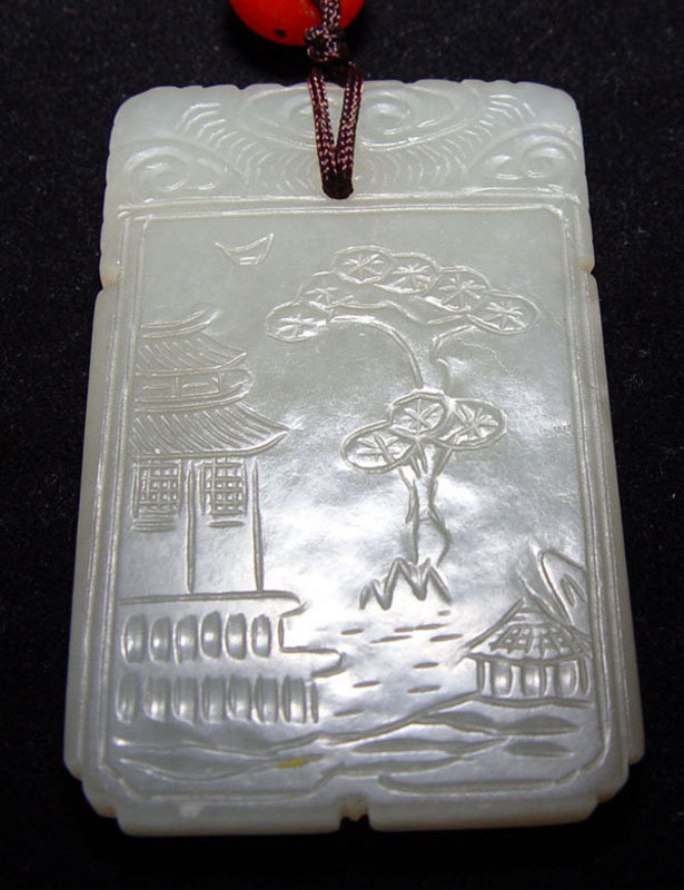 Chinese Jade Good Luck Pendant - Qing Dynasty