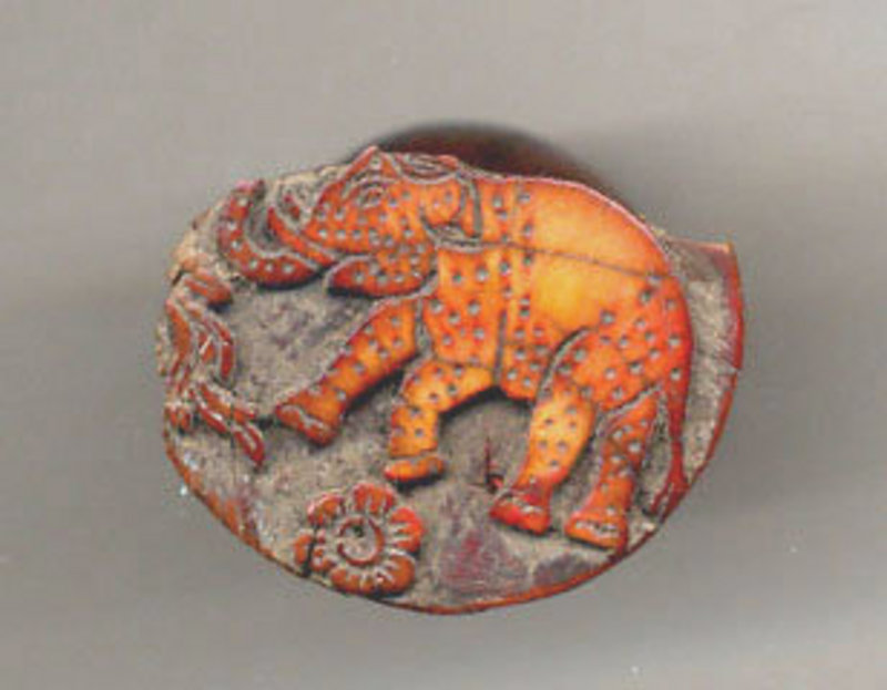 Ancient Pyu Ivory Seal of a Elephant - 100AD