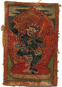 Seven Miniature Thangkas of Tibetian Deities -19C.