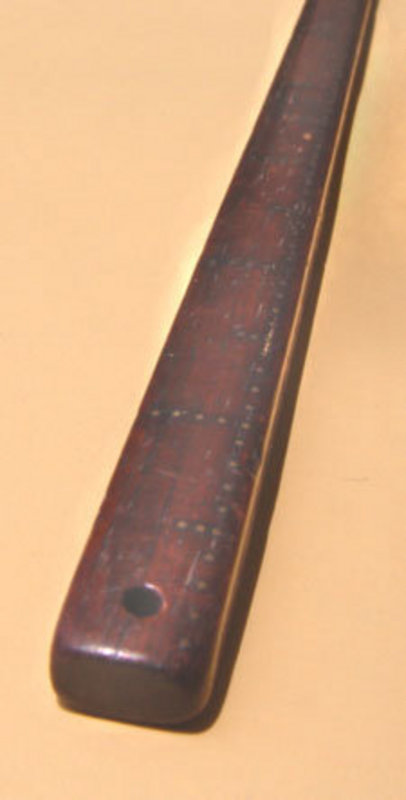 Chinese Blackwood (Hongmu) Ruler w/Silver Inlay