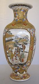 Exceptional Museum Quality Satsuma Vase Signed Hattori