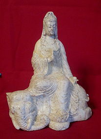 Beautifully Detailed Hardstone  Statue -Guanyin Buddha