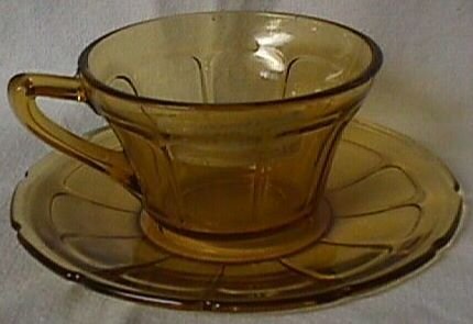 Victory Amber Cup and Saucer