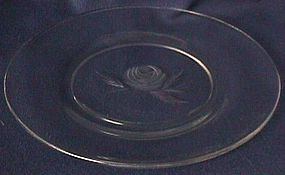 Fostoria Rose Crystal Plate