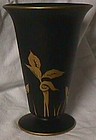 Tiffin Black Satin Vase Gold Jack in the Pulpit