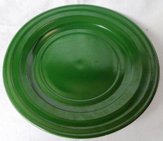 Moderntone Green Sherbet Plate Hazel Atlas Glass