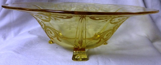 Versailles Topaz Footed Bowl Fostoria Glass Company