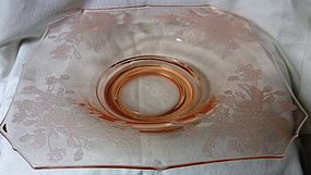Ardith Pink Square Bowl Paden City Glass Company