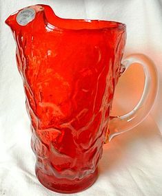 Driftwood Red Pitcher 10" with Crystal Handle Seneca