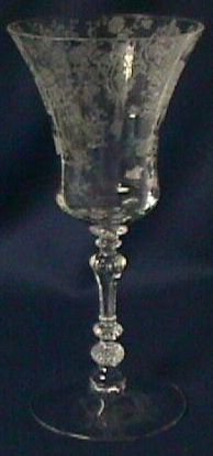 Rose Point Crystal 3500 Goblet 8 3/8&quot; Cambridge Glass Company