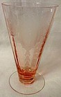 Classic Pink Footed Tumbler 13 oz 6" Ice Tea Tiffin Glass Company