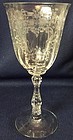 Meadow Rose Crystal Goblet 7 5/8" 10 oz Fostoria Glass Company