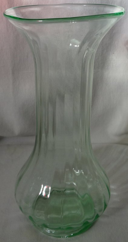 Vase with Optic 7.5&quot; Green